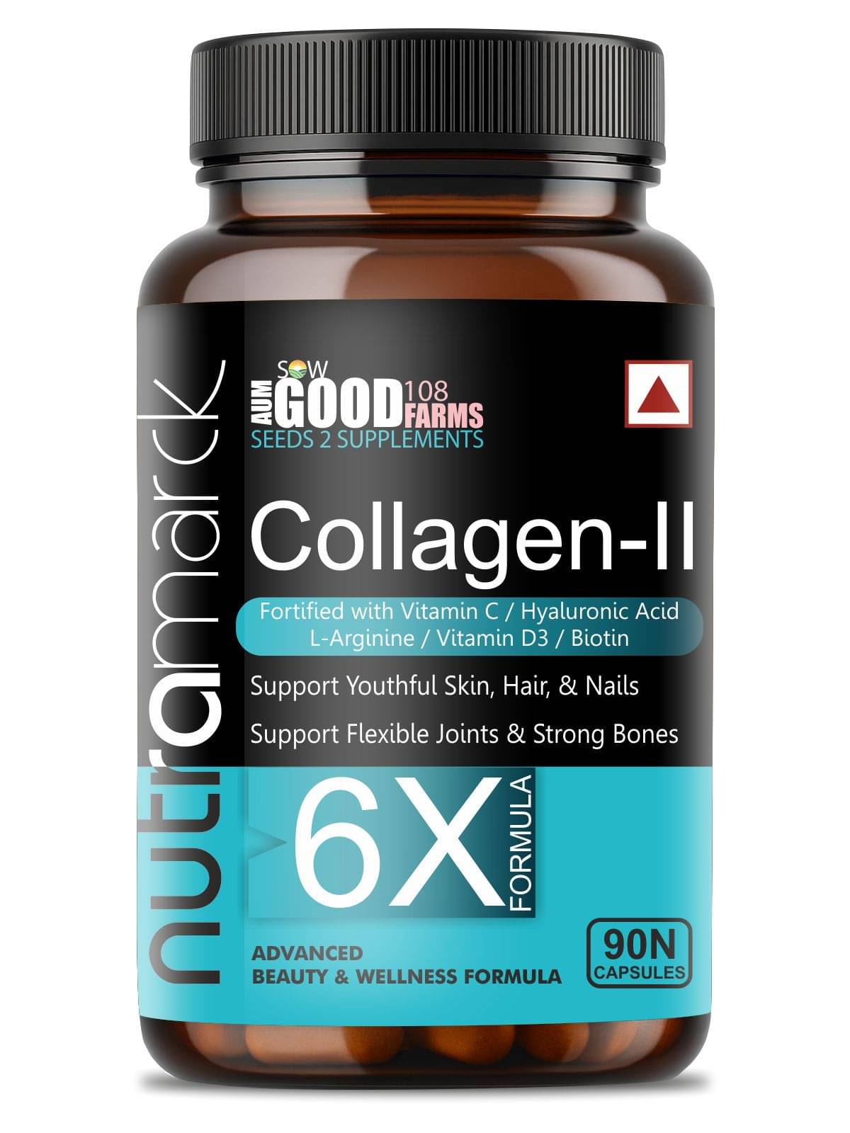     			NutraMarck Collagen 6X Capsules For Youthful Skin 90 no.s Capsule