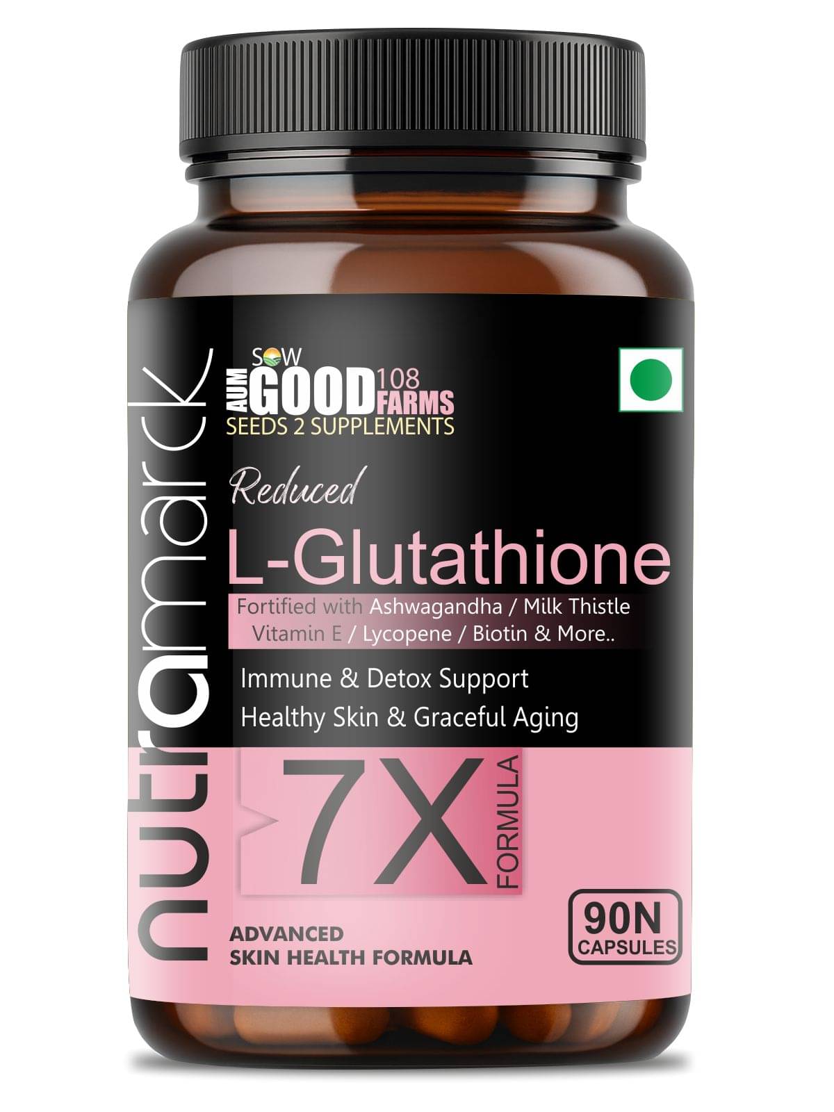     			NutraMarck Glutathione 7X Capsule For Glowing Skin 90 no.s Capsule