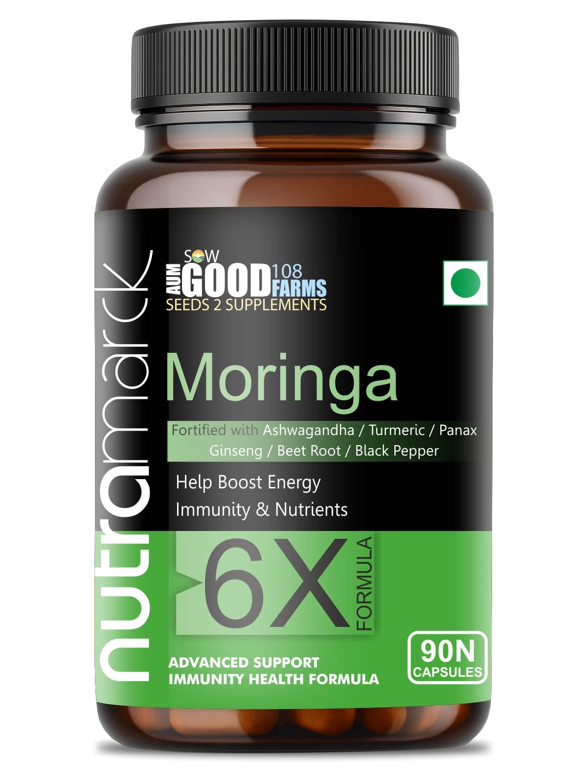     			NutraMarck Moringa 6X Capsules For Boost Energy 90 no.s Capsule