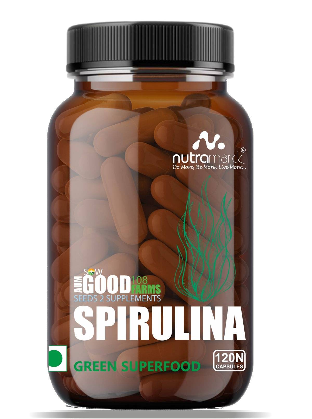     			NutraMarck Spirulina Capsule For Energy & Immunity 120 no.s Capsule