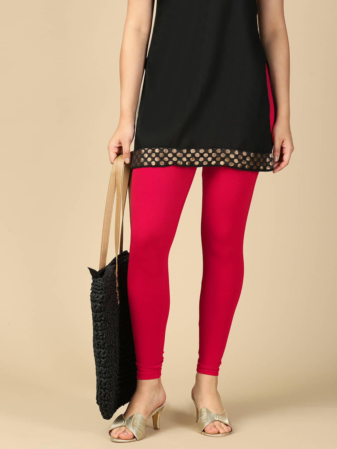     			PYNK Pack of 1 Cotton Women Legging ( Magenta )