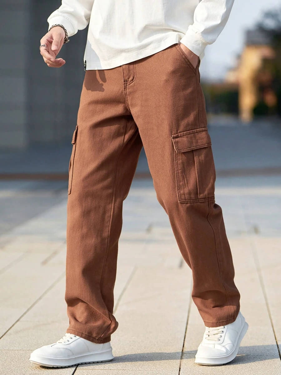     			RAGZO Relaxed Basic Men's Jeans - Brown ( Pack of 1 )