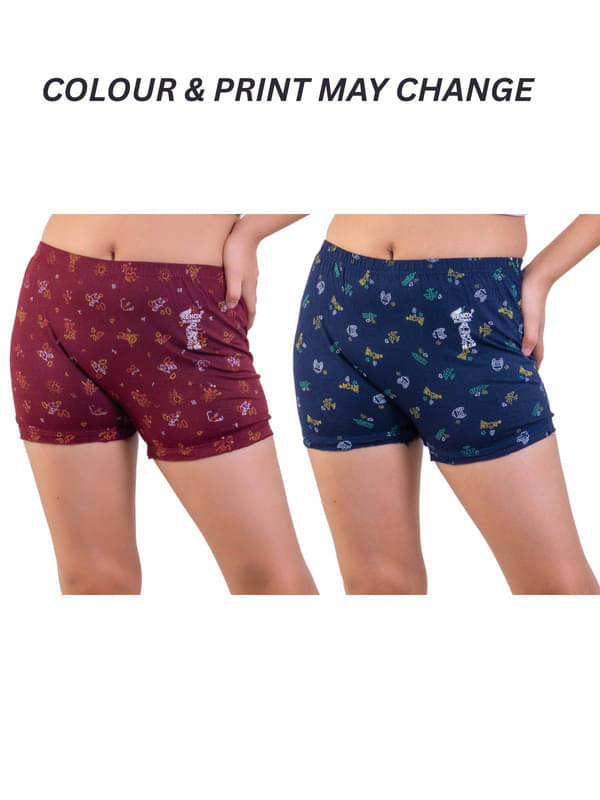     			Renox Cotton Boys Short ( Multi Color , Pack of 2 )