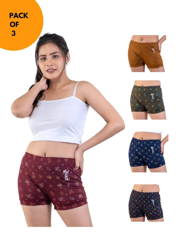 Renox Cotton Boys Short ( Multi Color , Pack of 3 ) Renox Cotton Boys Short ( Multi Color , Pack of 3 )
