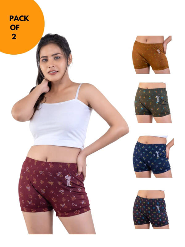     			Renox Cotton Boys Short ( Multi Color , Pack of 2 )
