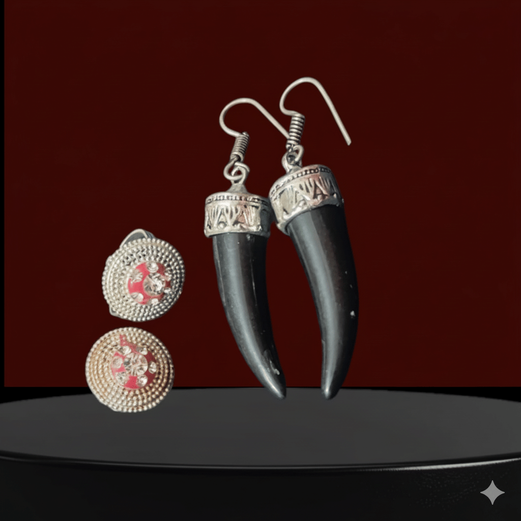     			Ridhi Sidhi Collection Black Jhumki Earrings ( Pack of 1 )