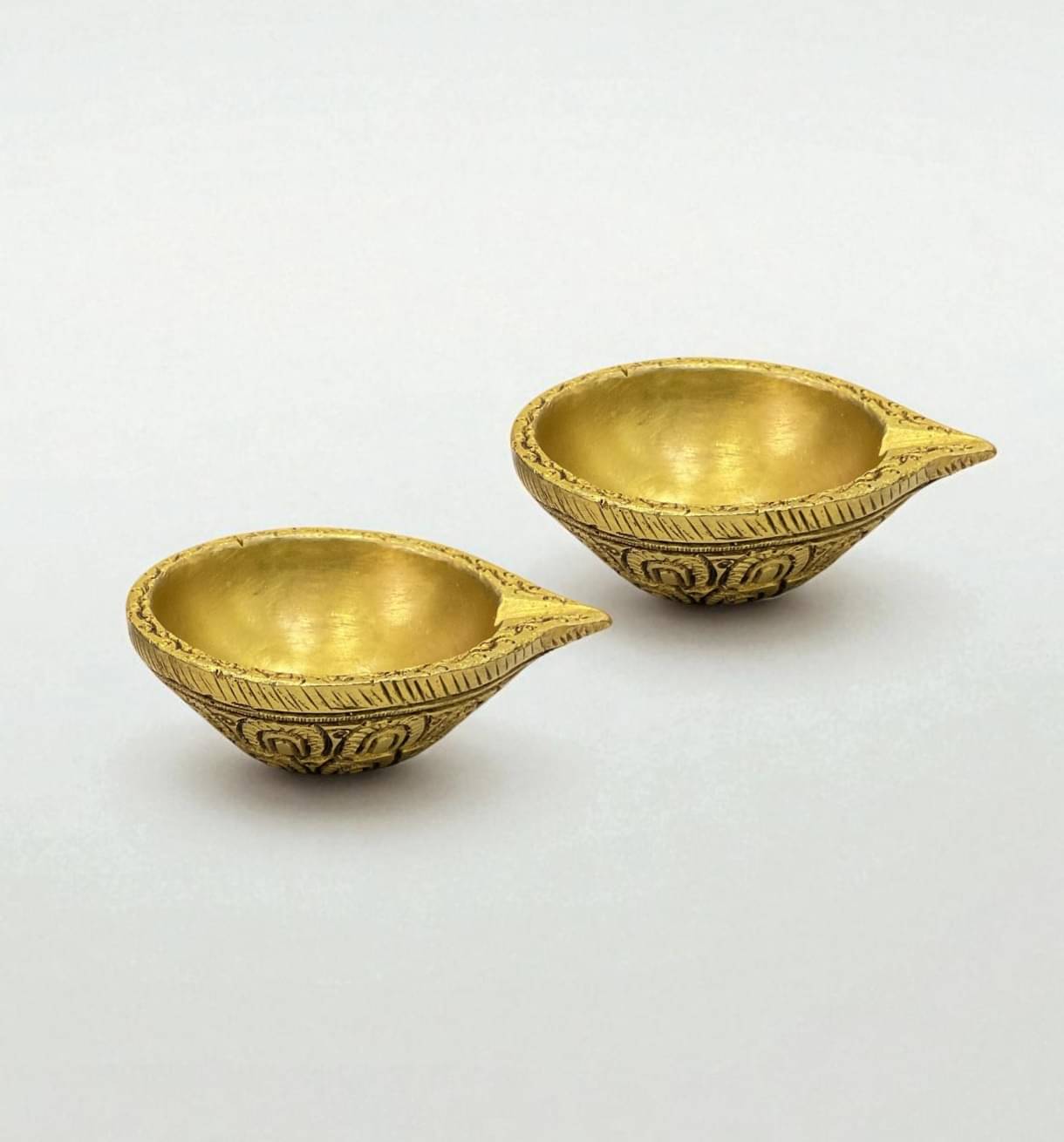     			SJL Brass Floor Diya - Pack of 2