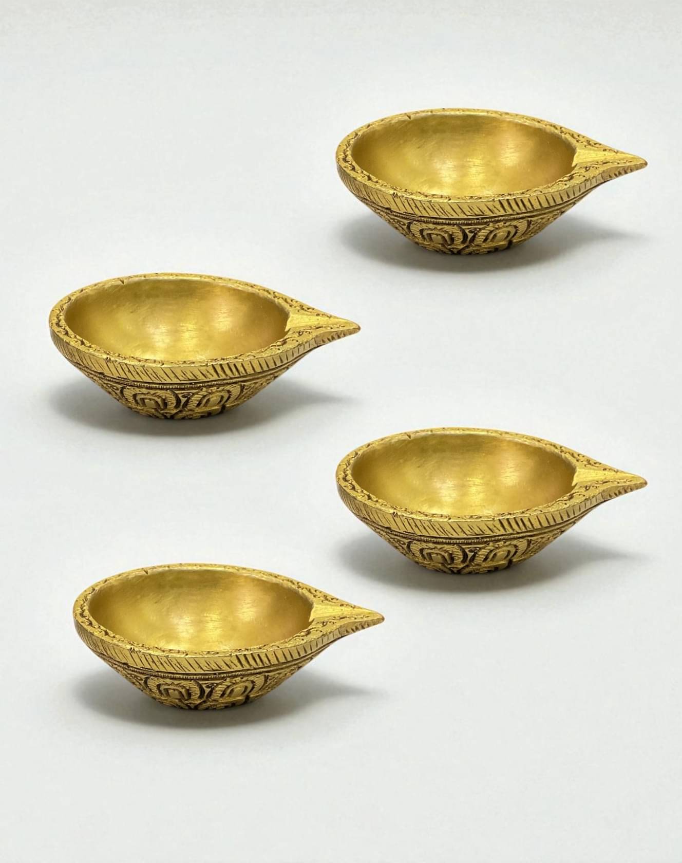     			SJL Brass Floor Diya - Pack of 4