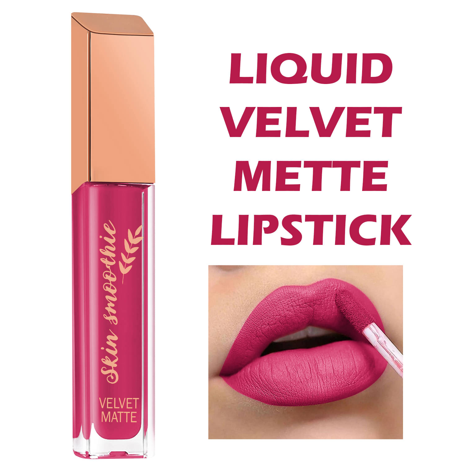     			SKIN SMOOTHIE Pink Matte Transferproof Liquid Lipstick ( Pack of 1 )