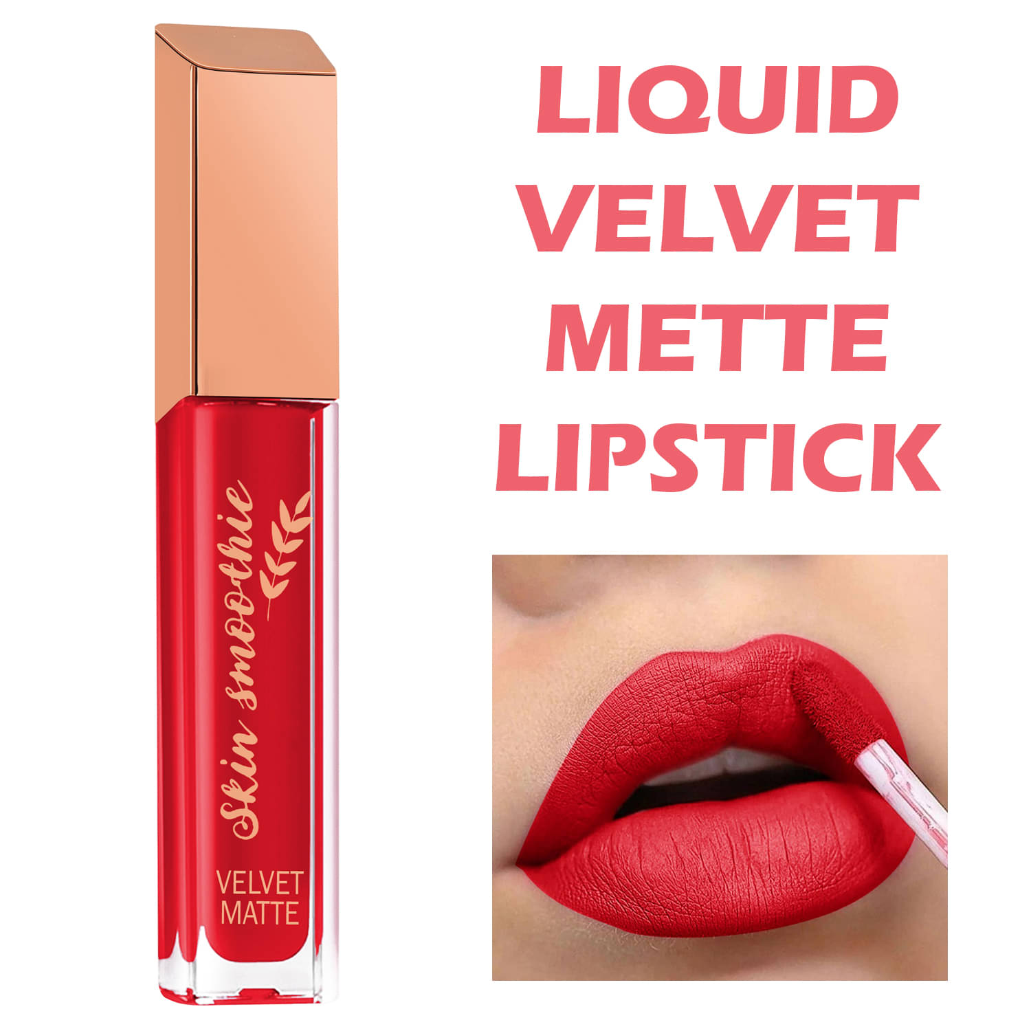     			SKIN SMOOTHIE Pink Matte Transferproof Liquid Lipstick ( Pack of 1 )