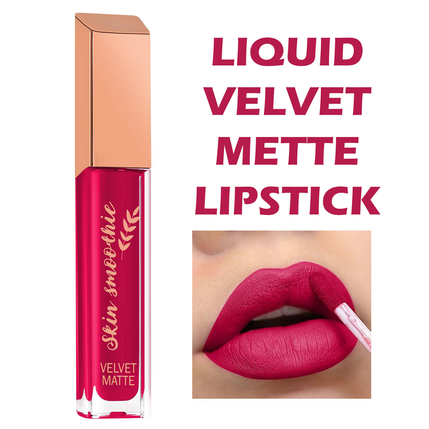 SKIN SMOOTHIE Pink Matte Transferproof Liquid Lipstick ( Pack of 1 ) SKIN SMOOTHIE Pink Matte Transferproof Liquid Lipstick ( Pack of 1 )