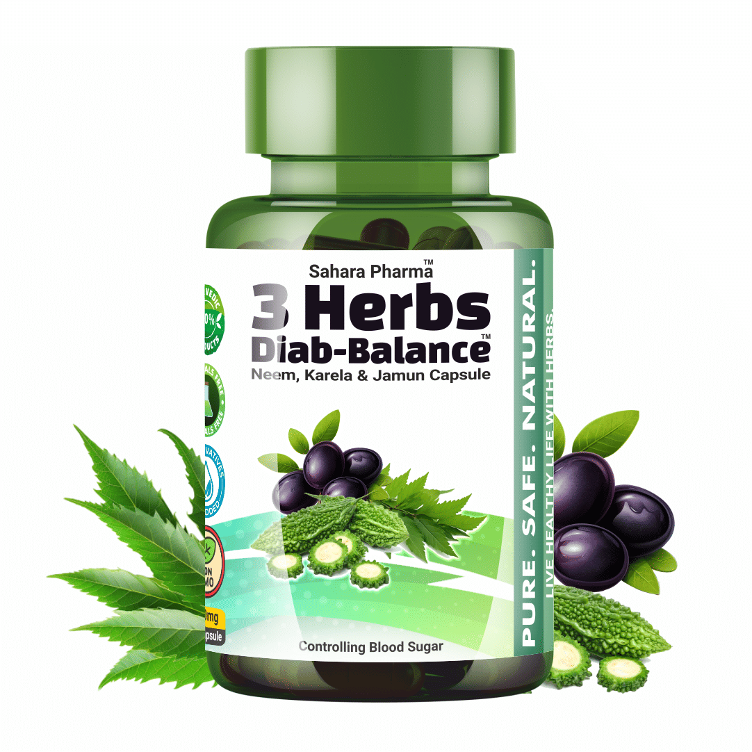     			Sahara Pharma Neem, Karela & Jamun 750mg Capsule 60 no.s Pack Of 1