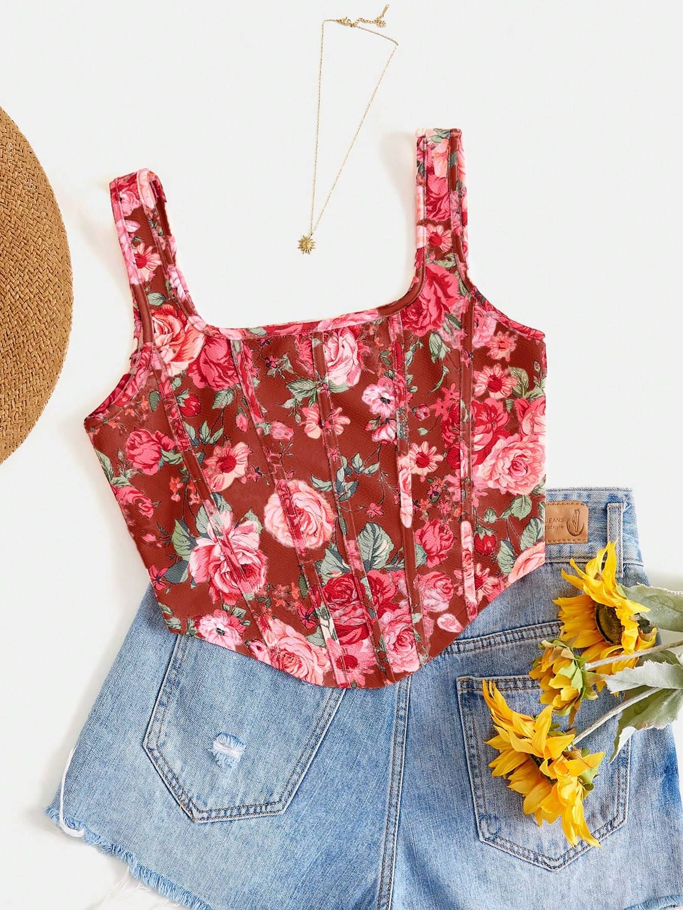 Shine n Show Women's Cotton Blend Tank Top ( Red ) Shine n Show Women's Cotton Blend Tank Top ( Red )