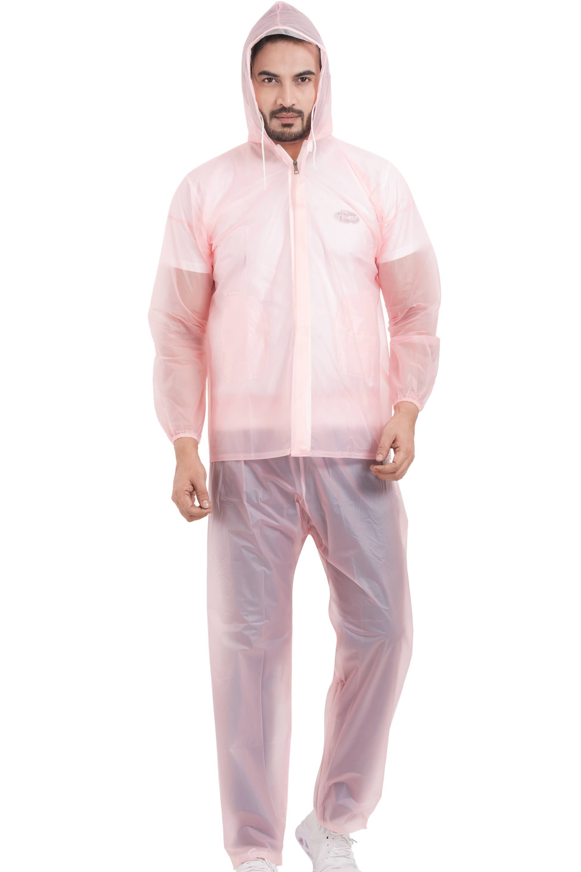 Sindon Pink Nylon Men's Rain Suit Set ( Pack of 1 )