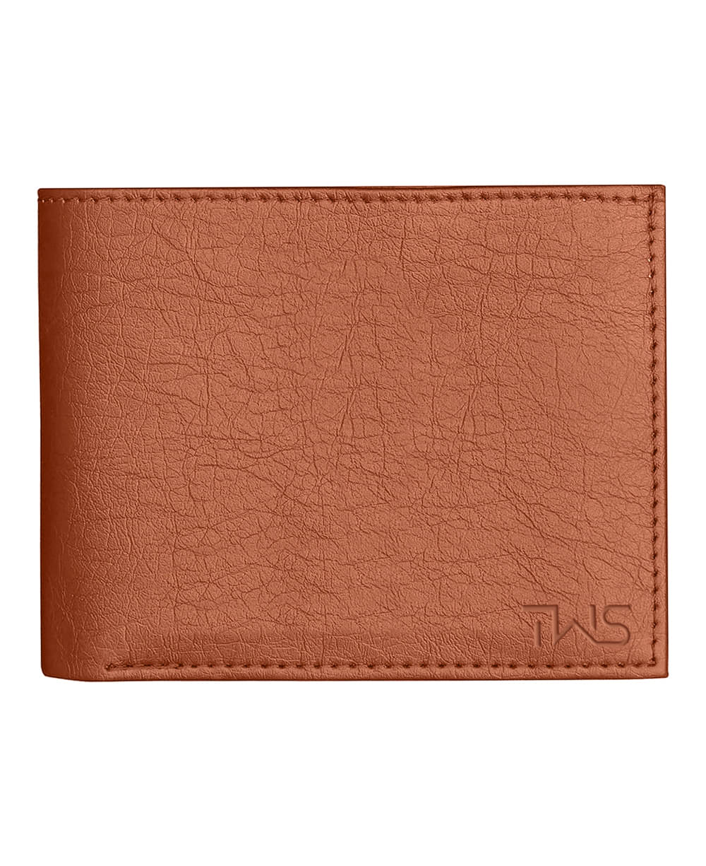     			The Wallet Store Faux Leather Solid Men's Two Fold Wallet With 6 Slots For Card ( Tan , Pack of 1 )