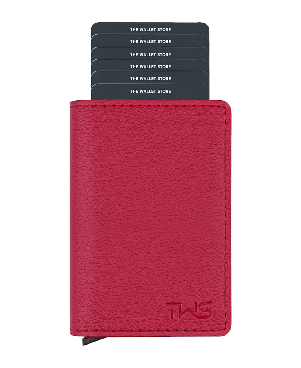     			The Wallet Store Faux Leather Solid Men's Two Fold Wallet,RFID Wallet With 7 Slots For Card ( Red , Pack of 1 )