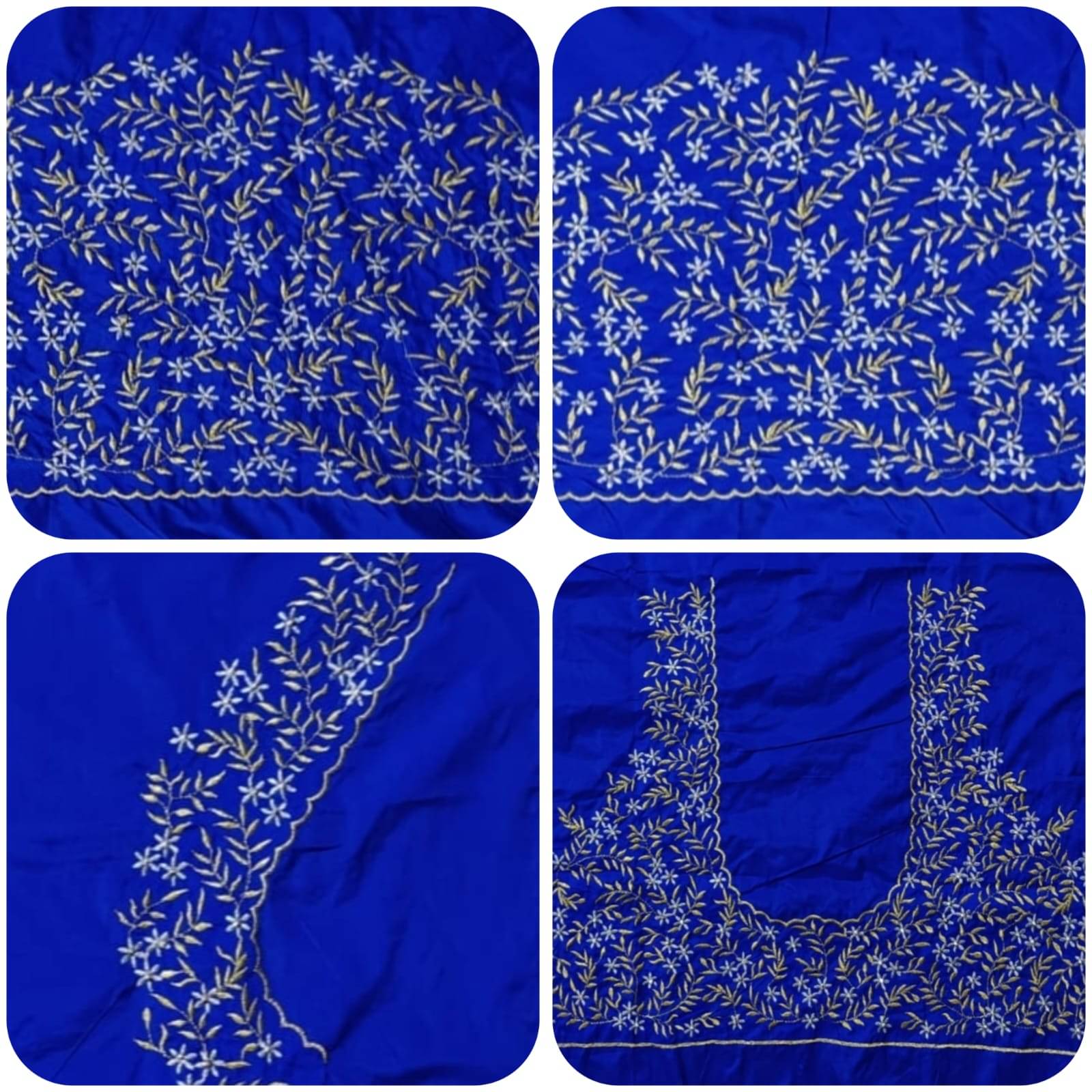 The White Rabbit Cotton Unstitched Unstitched Women's Blouse ( Blue )     			The White Rabbit Cotton Unstitched Unstitched Women's Blouse ( Blue )