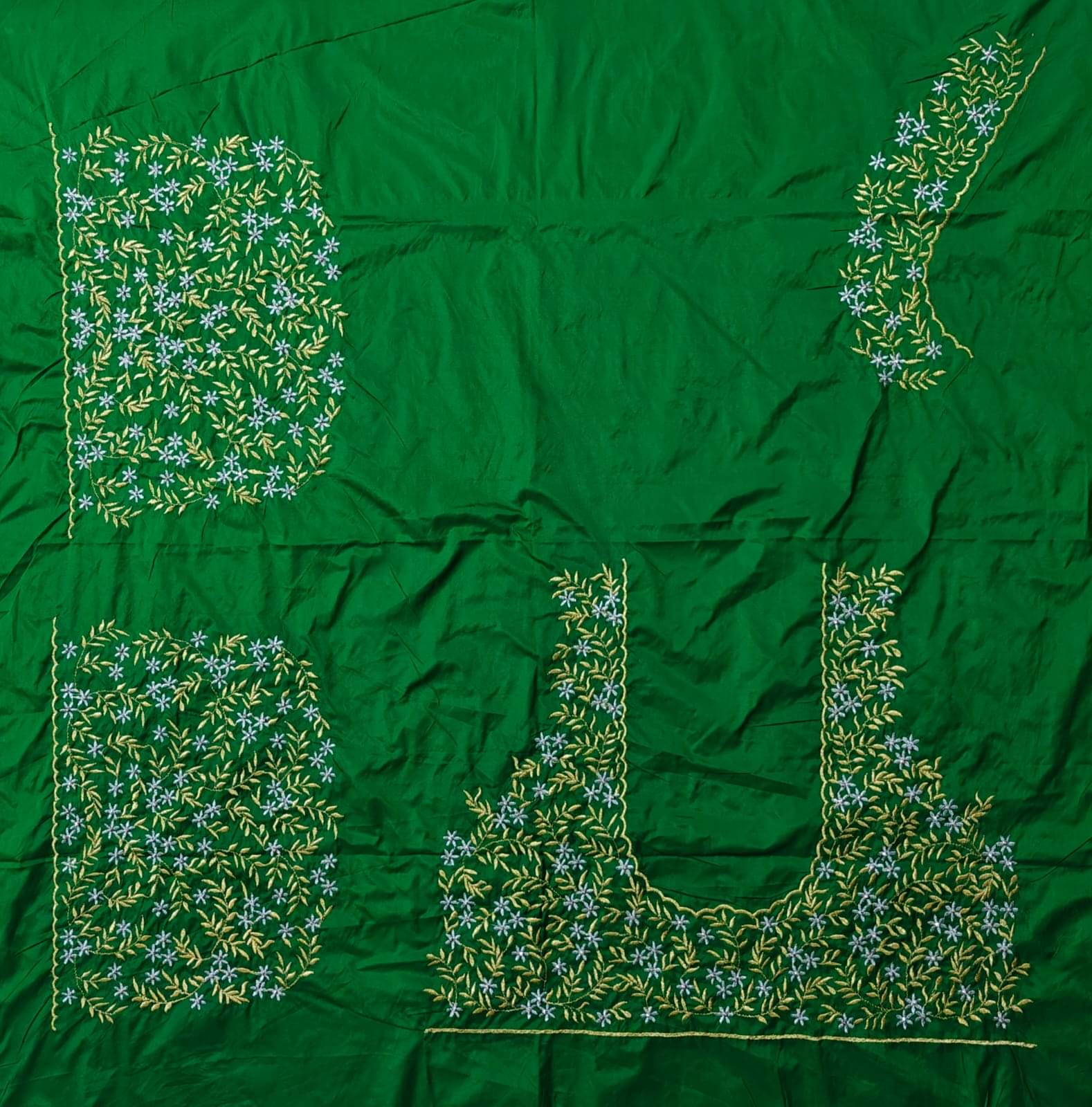 The White Rabbit Cotton Unstitched Unstitched Women's Blouse ( Green ) The White Rabbit Cotton Unstitched Unstitched Women's Blouse ( Green )