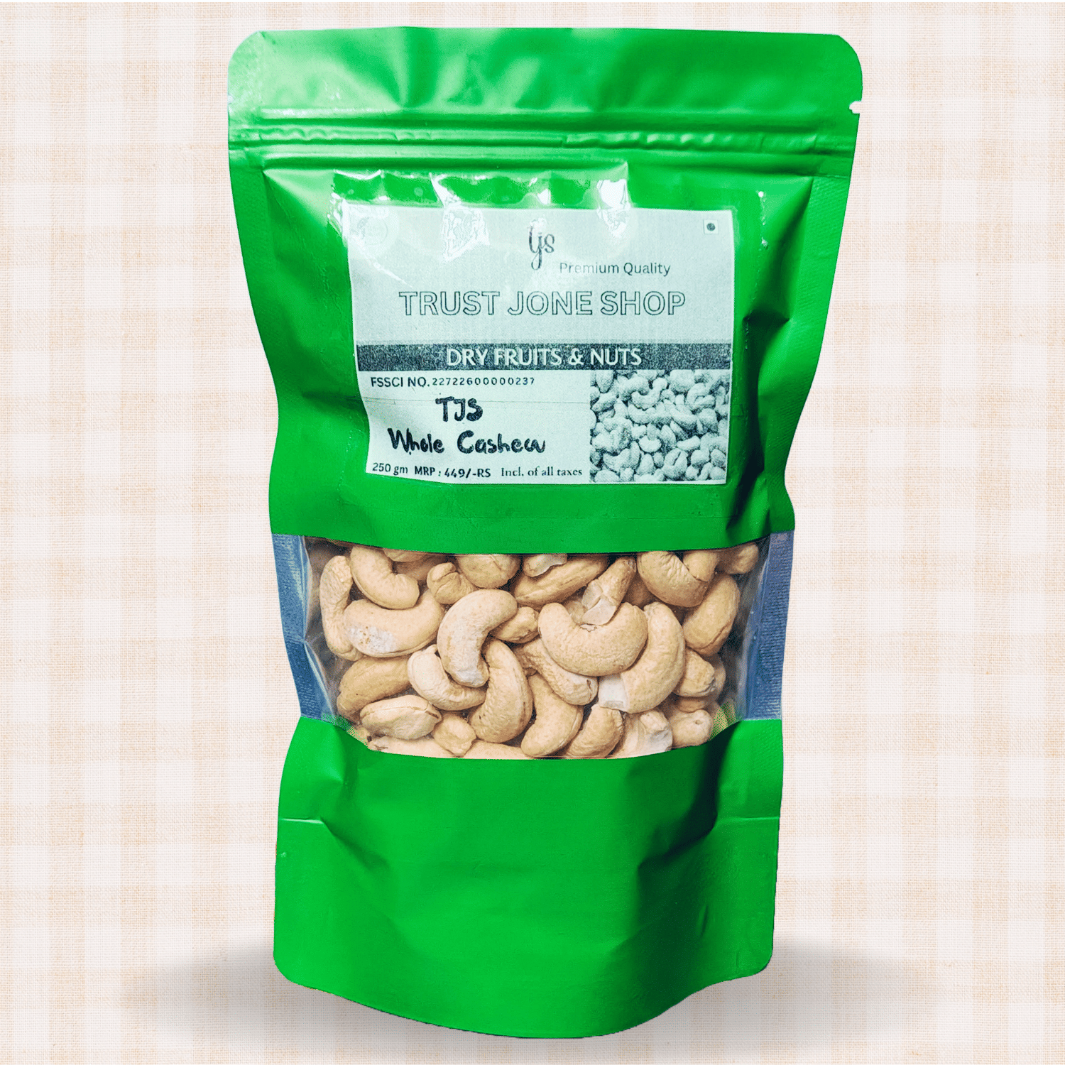 Trust Jone Shop Cashew nut (Kaju) 250 g     			Trust Jone Shop Cashew nut (Kaju) 250 g