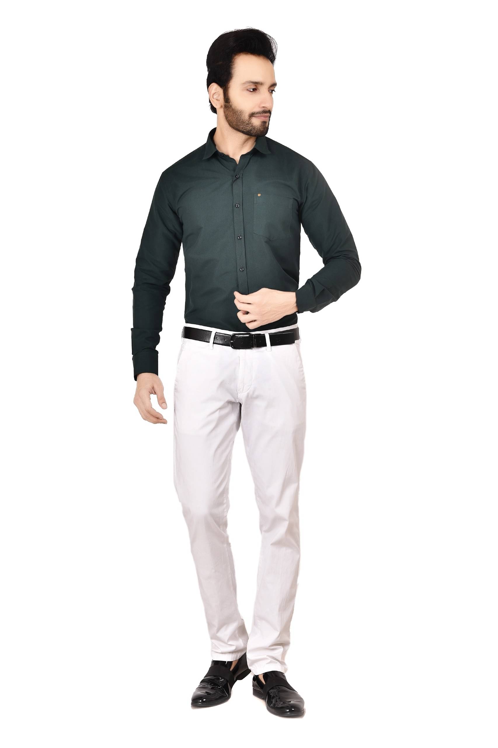 Vastra Vriksha Poly Cotton Regular Fit Full Sleeves Men's Formal Shirt - Green ( Pack of 1 ) Vastra Vriksha Poly Cotton Regular Fit Full Sleeves Men's Formal Shirt - Green ( Pack of 1 )