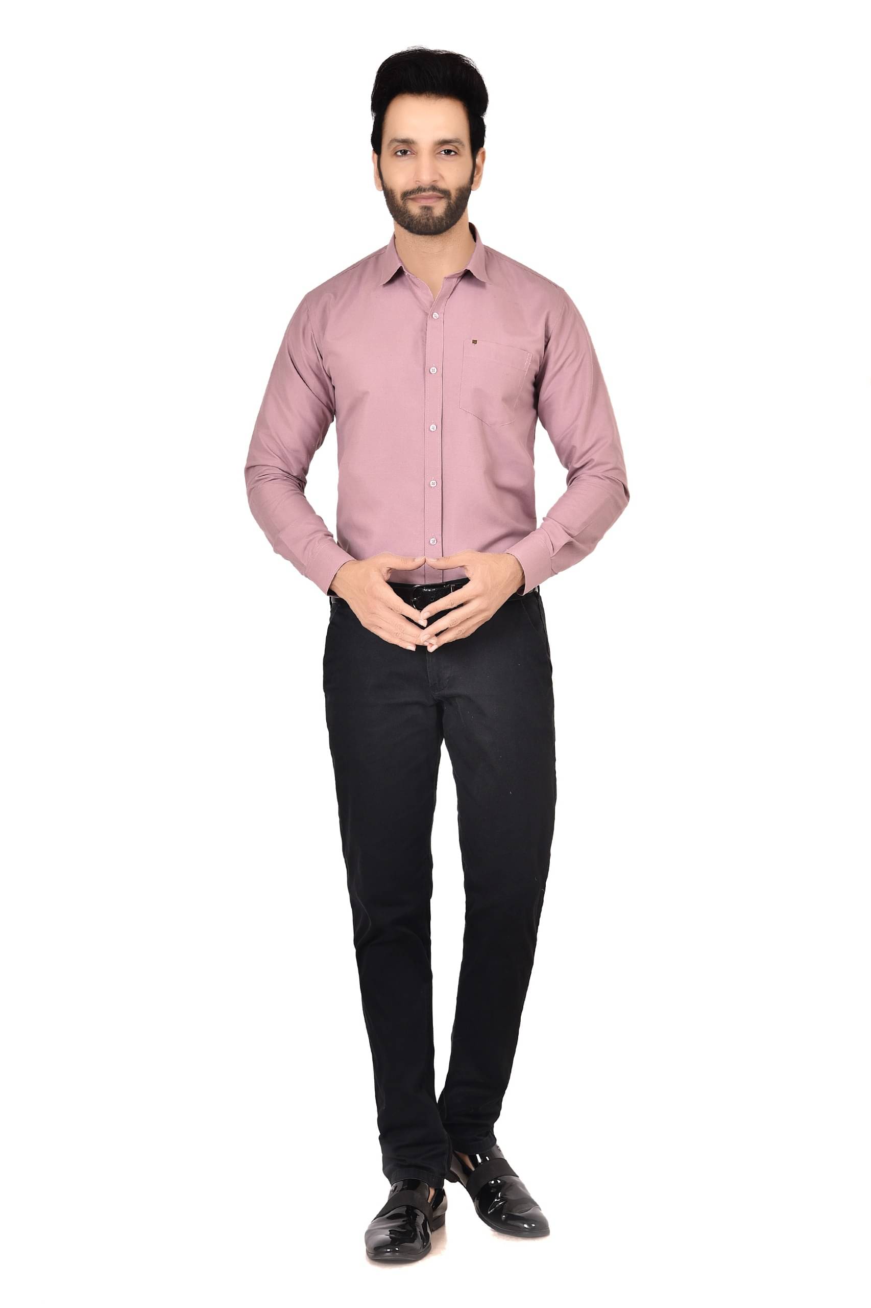 Vastra Vriksha Poly Cotton Regular Fit Full Sleeves Men's Formal Shirt - Pink ( Pack of 1 ) Vastra Vriksha Poly Cotton Regular Fit Full Sleeves Men's Formal Shirt - Pink ( Pack of 1 )
