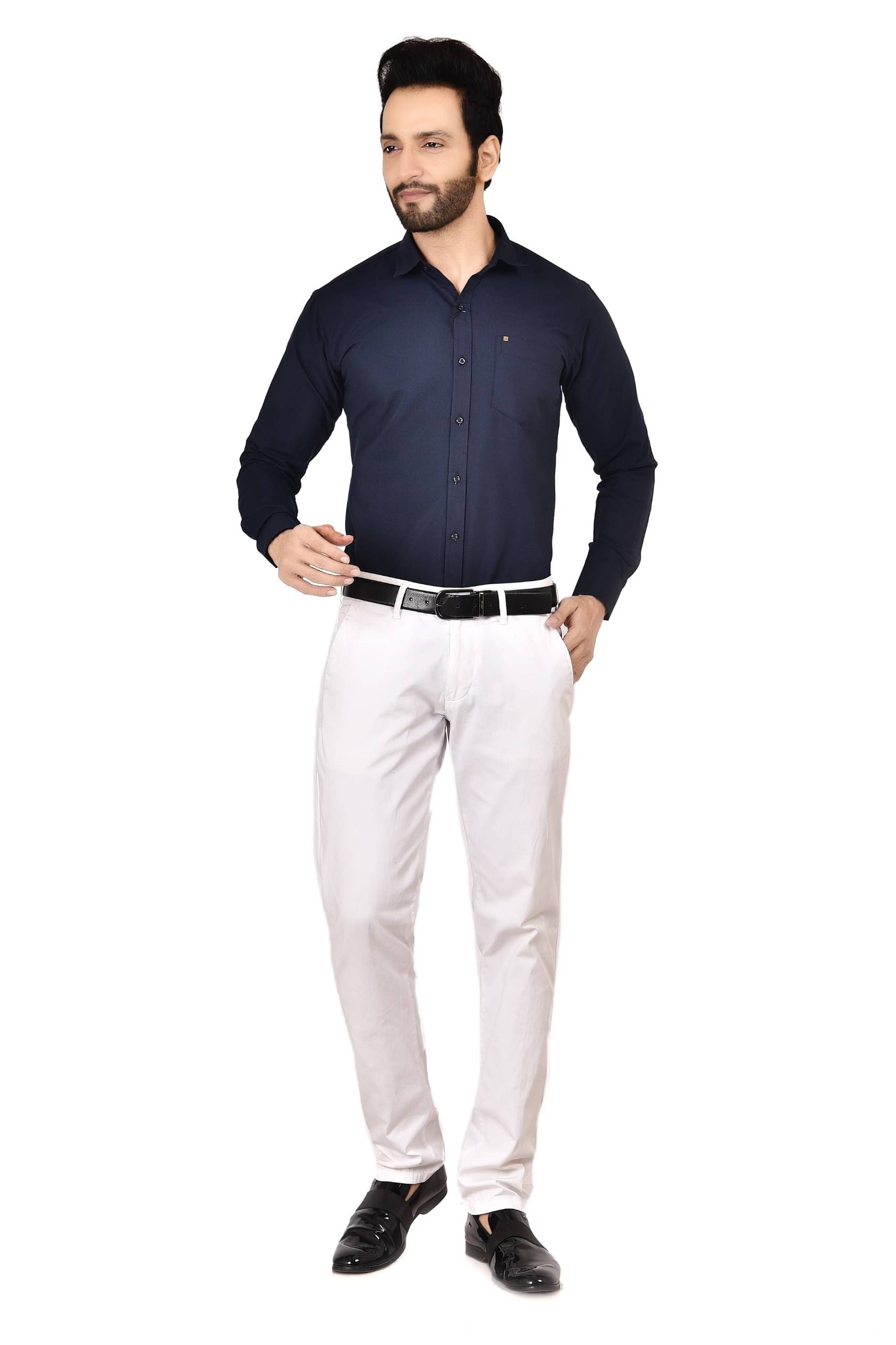 Vastra Vriksha Poly Cotton Regular Fit Full Sleeves Men's Formal Shirt - Navy Blue ( Pack of 1 ) Vastra Vriksha Poly Cotton Regular Fit Full Sleeves Men's Formal Shirt - Navy Blue ( Pack of 1 )