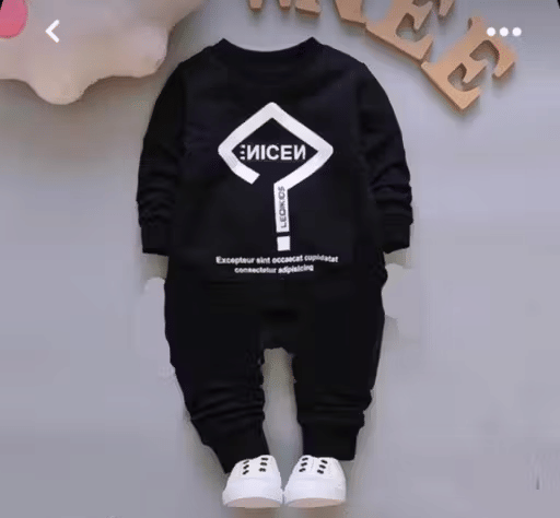    			WARSI BROTHER''S Pack of 1 Baby Boys Cotton Blend T-Shirt & Trackpants Set ( Black )