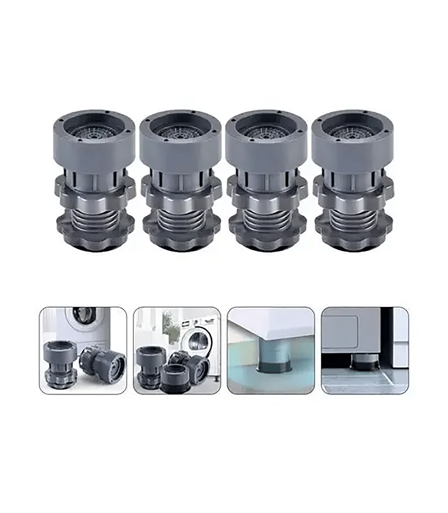 Washing Machine Vibration Pads - Adjustable Dryer Shock & Cancelling Pads, Anti Vibration Pads for Washing Machine Support, Height Adjustment Feet for Refrigerators, 4 Pcs Washing Machine Vibration Pads - Adjustable Dryer Shock & Cancelling Pads, Anti Vibration Pads for Washing Machine Support, Height Adjustment Feet for Refrigerators, 4 Pcs