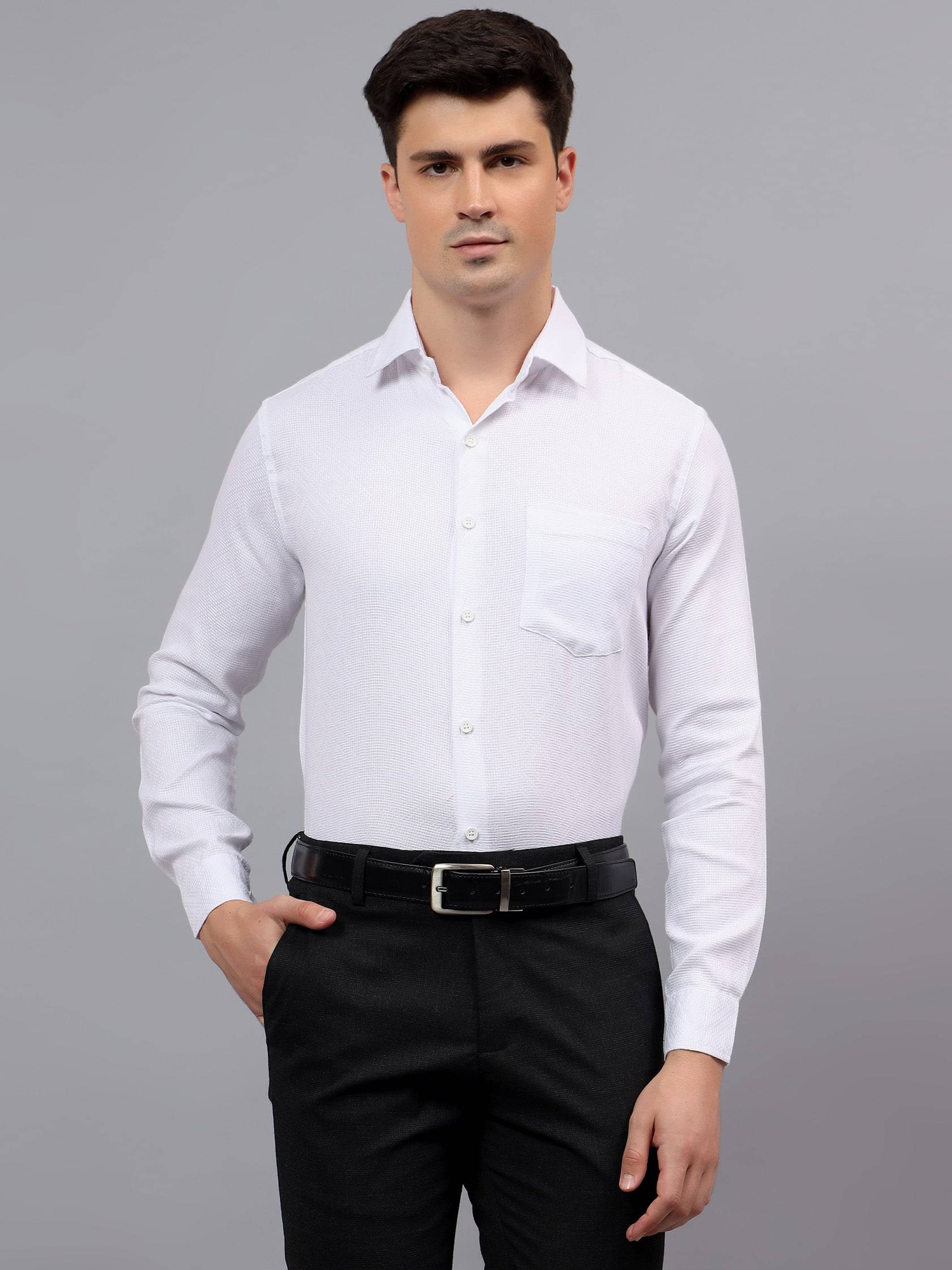     			Yugnik Cotton Regular Fit Full Sleeves Men's Formal Shirt - White ( Pack of 1 )