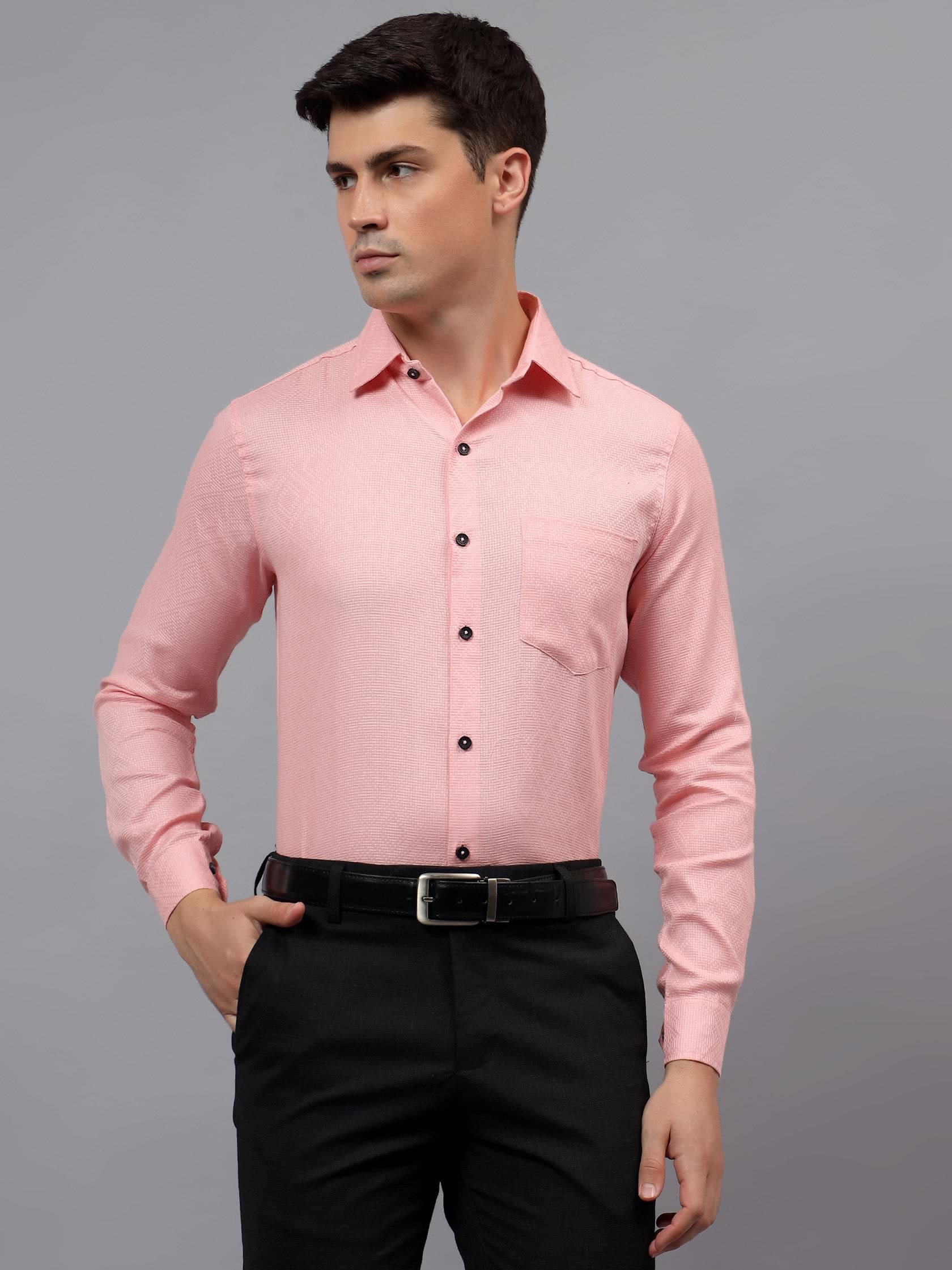 Yugnik Cotton Regular Fit Full Sleeves Men's Formal Shirt - Peach ( Pack of 1 ) Yugnik Cotton Regular Fit Full Sleeves Men's Formal Shirt - Peach ( Pack of 1 )