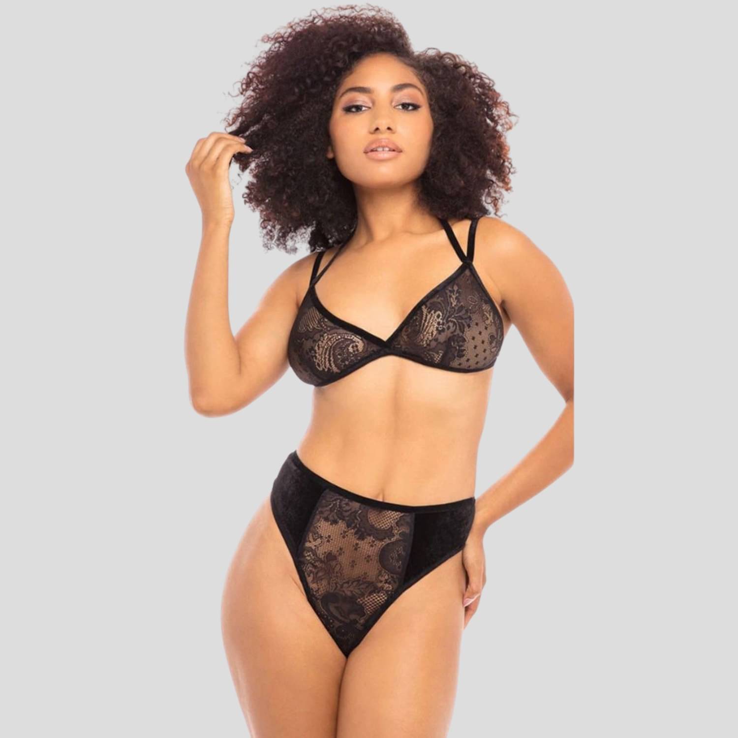 Zerjama Lace Non Padded Bra & Panty Set ( Black , Pack of 1 ) Zerjama Lace Non Padded Bra & Panty Set ( Black , Pack of 1 )