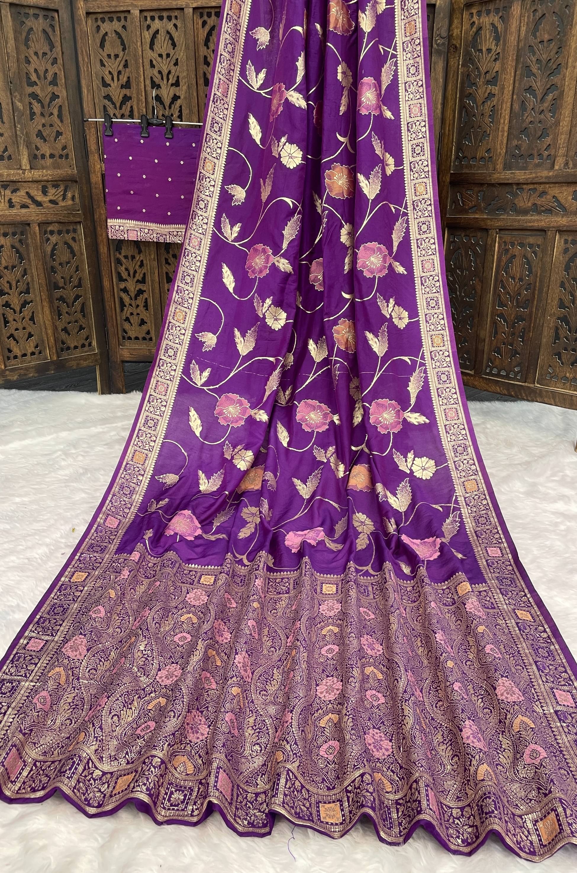 fab woven Art Silk Woven Design Kanjeevaram Sarees With Unstitched Blouse Piece ( Purple ) fab woven Art Silk Woven Design Kanjeevaram Sarees With Unstitched Blouse Piece ( Purple )