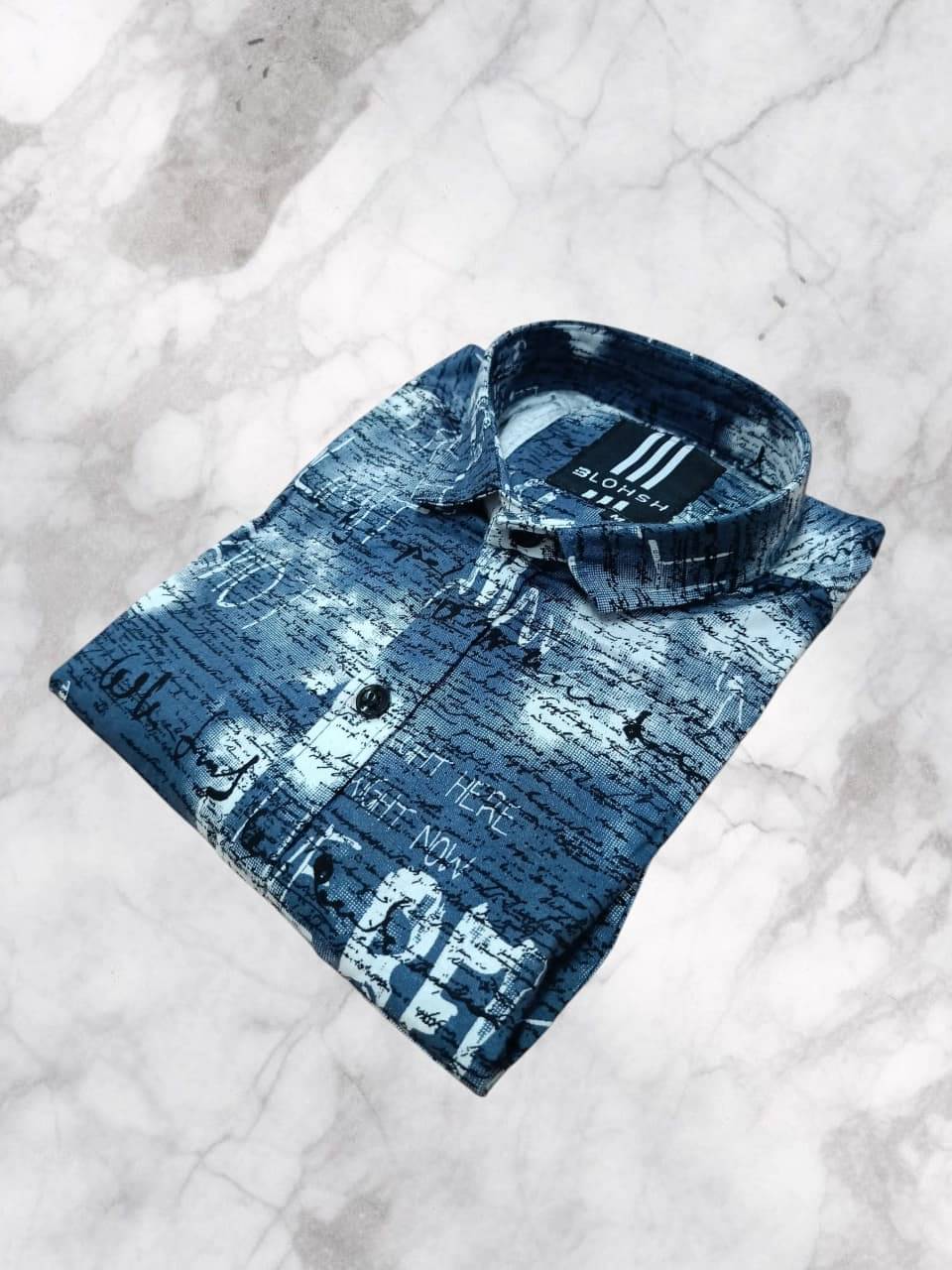     			kavya collection 100% Cotton Regular Fit Printed Full Sleeves Men's Casual Shirt - Navy Blue ( Pack of 1 )