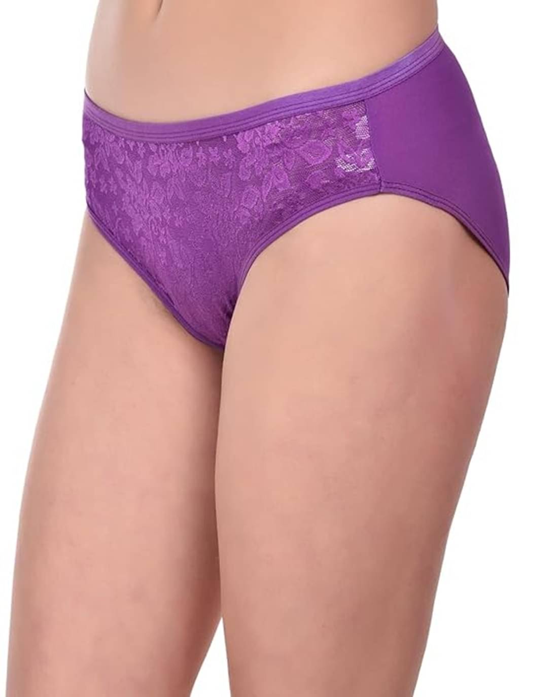     			look and luck Net/Mesh Briefs ( Purple , Pack of 1 )