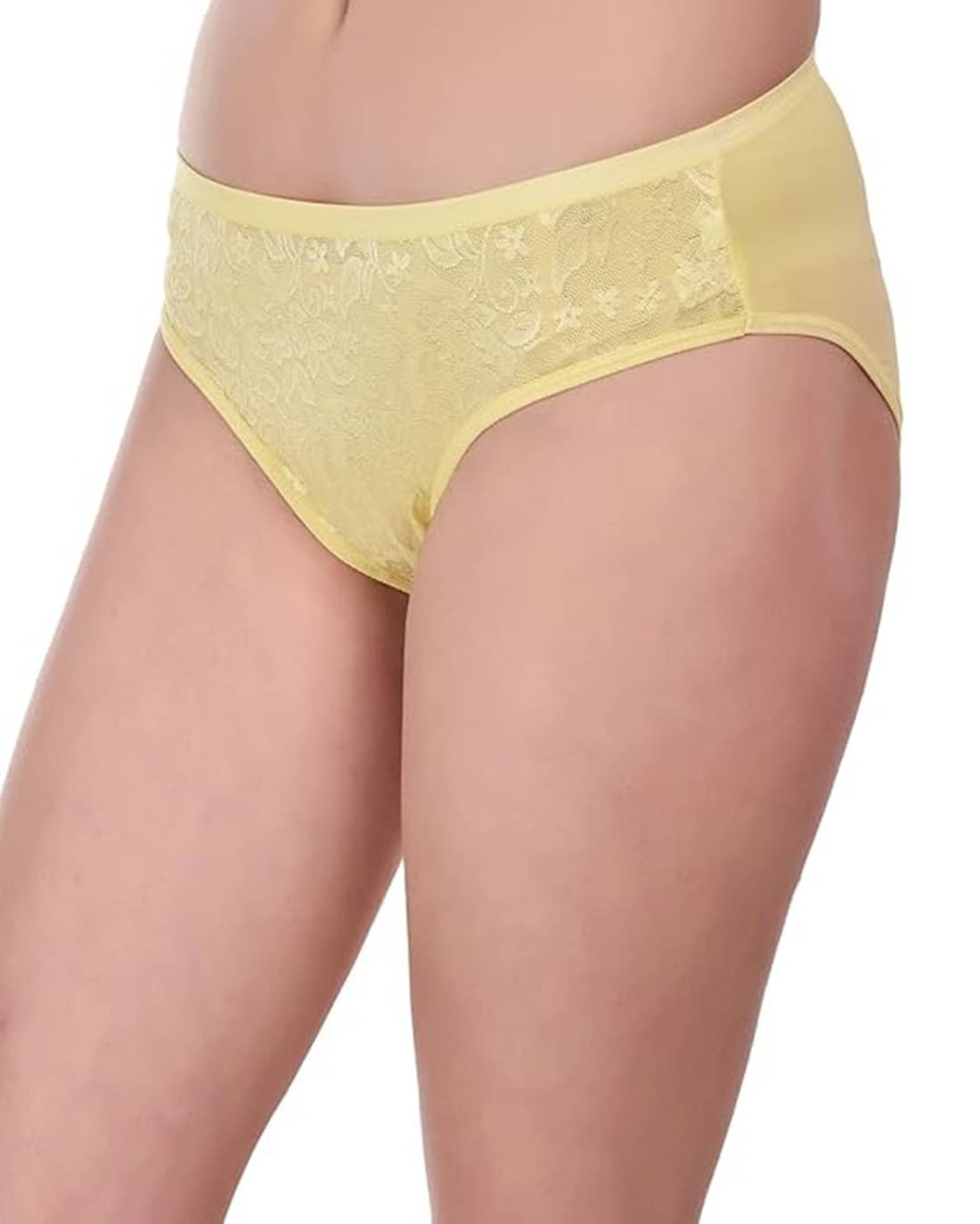     			look and luck Net/Mesh Briefs ( Yellow , Pack of 1 )