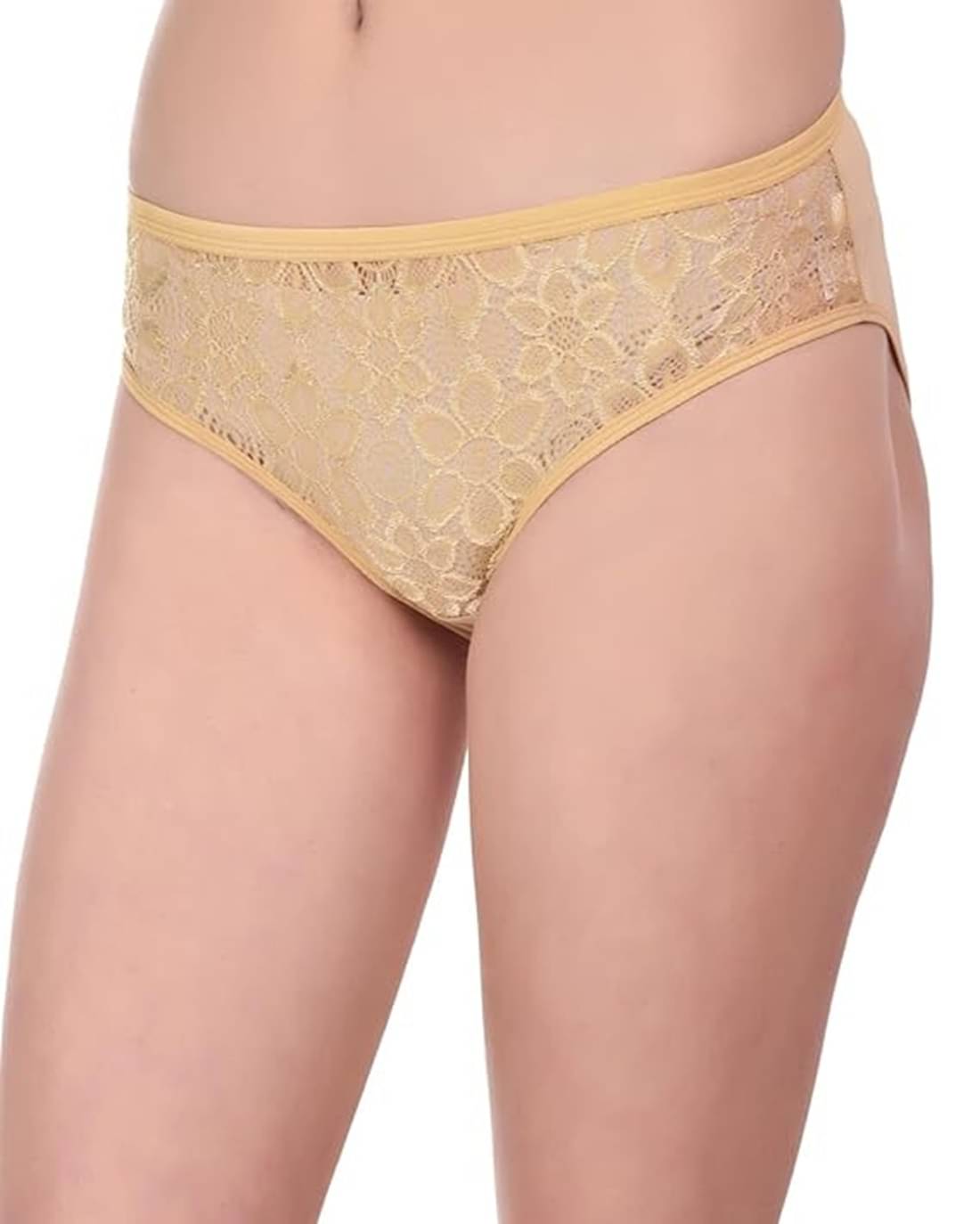    			look and luck Net/Mesh Briefs ( Beige , Pack of 1 )