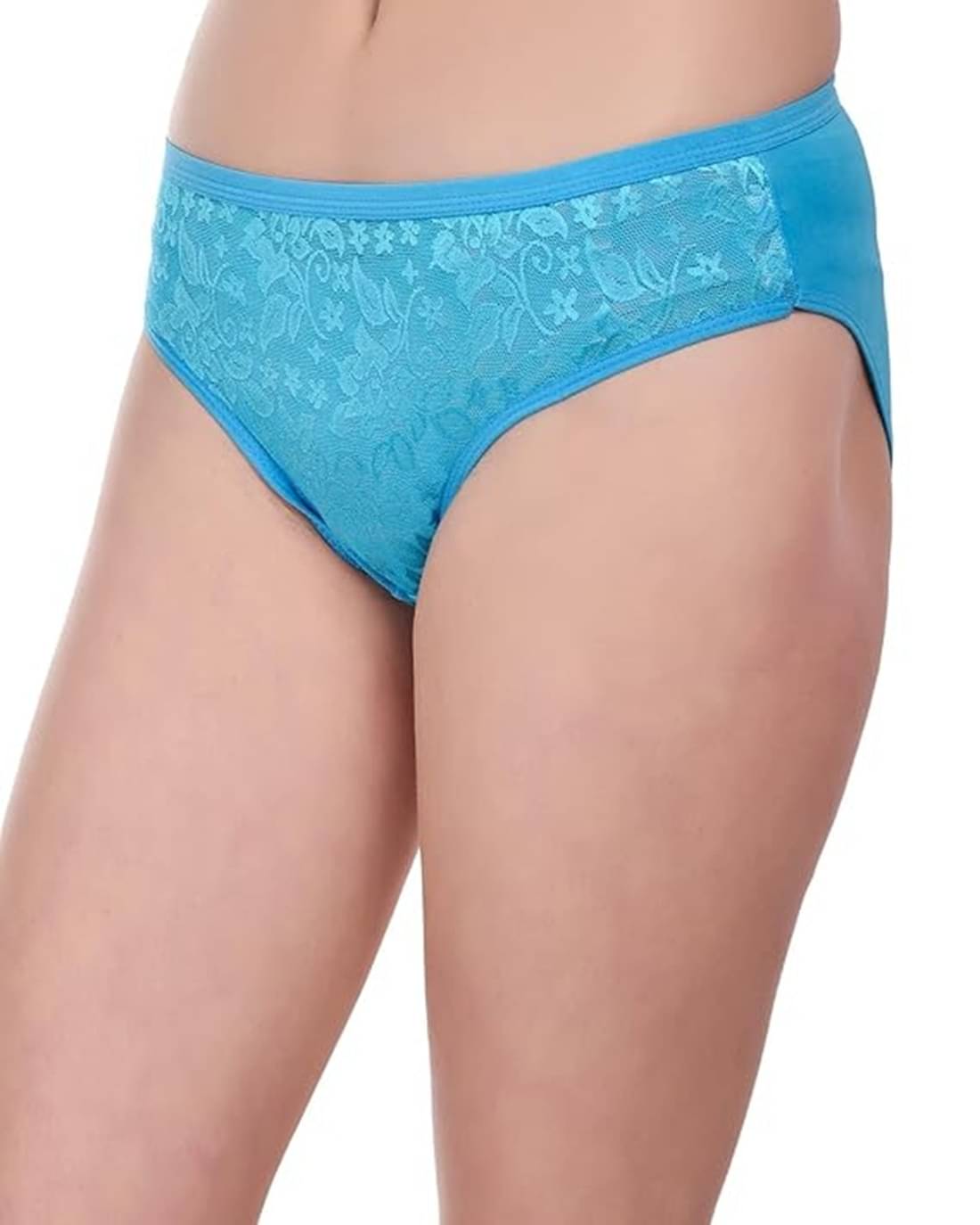     			look and luck Net/Mesh Briefs ( Blue , Pack of 1 )