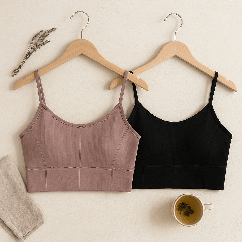     			mihar closet Pack of 2 Cotton Blend Lightly Padded Bralette Bra For Women ( Multicolor 1 )