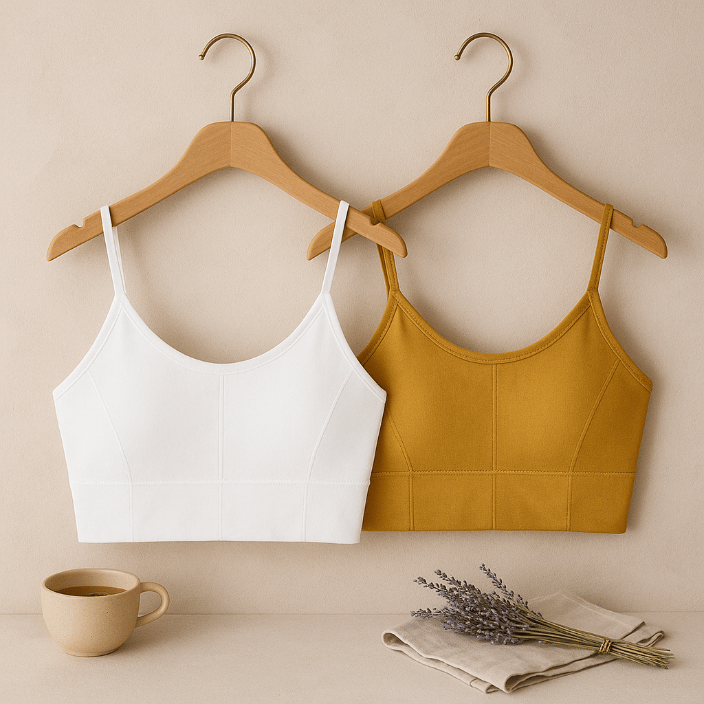     			mihar closet Pack of 2 Cotton Blend Lightly Padded Bralette Bra For Women ( Multicolor 1 )