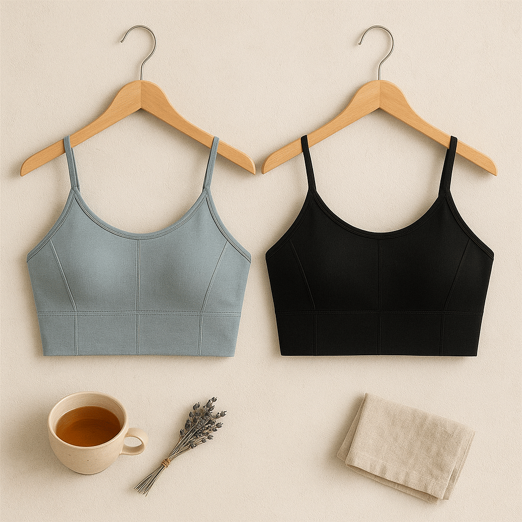 mihar closet Pack of 2 Cotton Blend Lightly Padded Bralette Bra For Women ( Multicolor 1 ) mihar closet Pack of 2 Cotton Blend Lightly Padded Bralette Bra For Women ( Multicolor 1 )