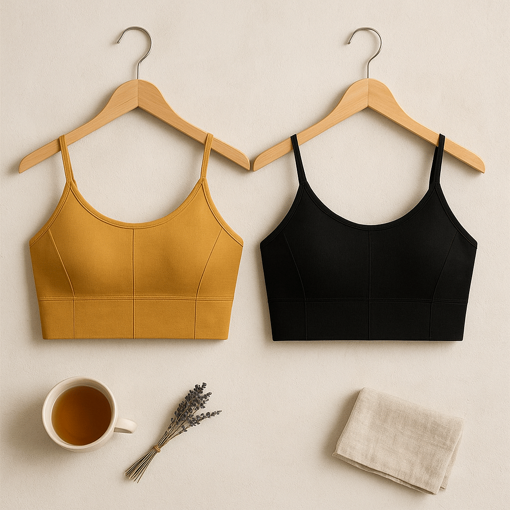     			mihar closet Pack of 2 Cotton Blend Lightly Padded Bralette Bra For Women ( Multicolor 1 )