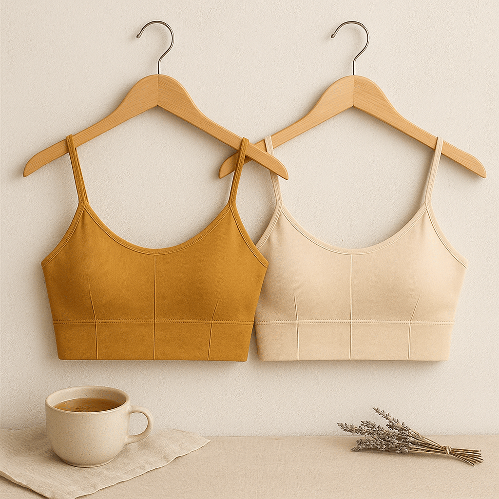     			mihar closet Pack of 2 Cotton Blend Lightly Padded Bralette Bra For Women ( Multicolor 1 )