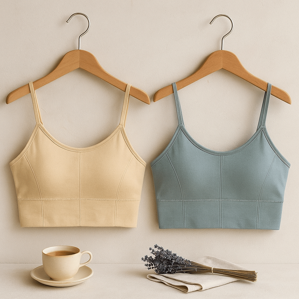 mihar closet Pack of 2 Cotton Blend Lightly Padded Bralette Bra For Women ( Multicolor 1 ) mihar closet Pack of 2 Cotton Blend Lightly Padded Bralette Bra For Women ( Multicolor 1 )
