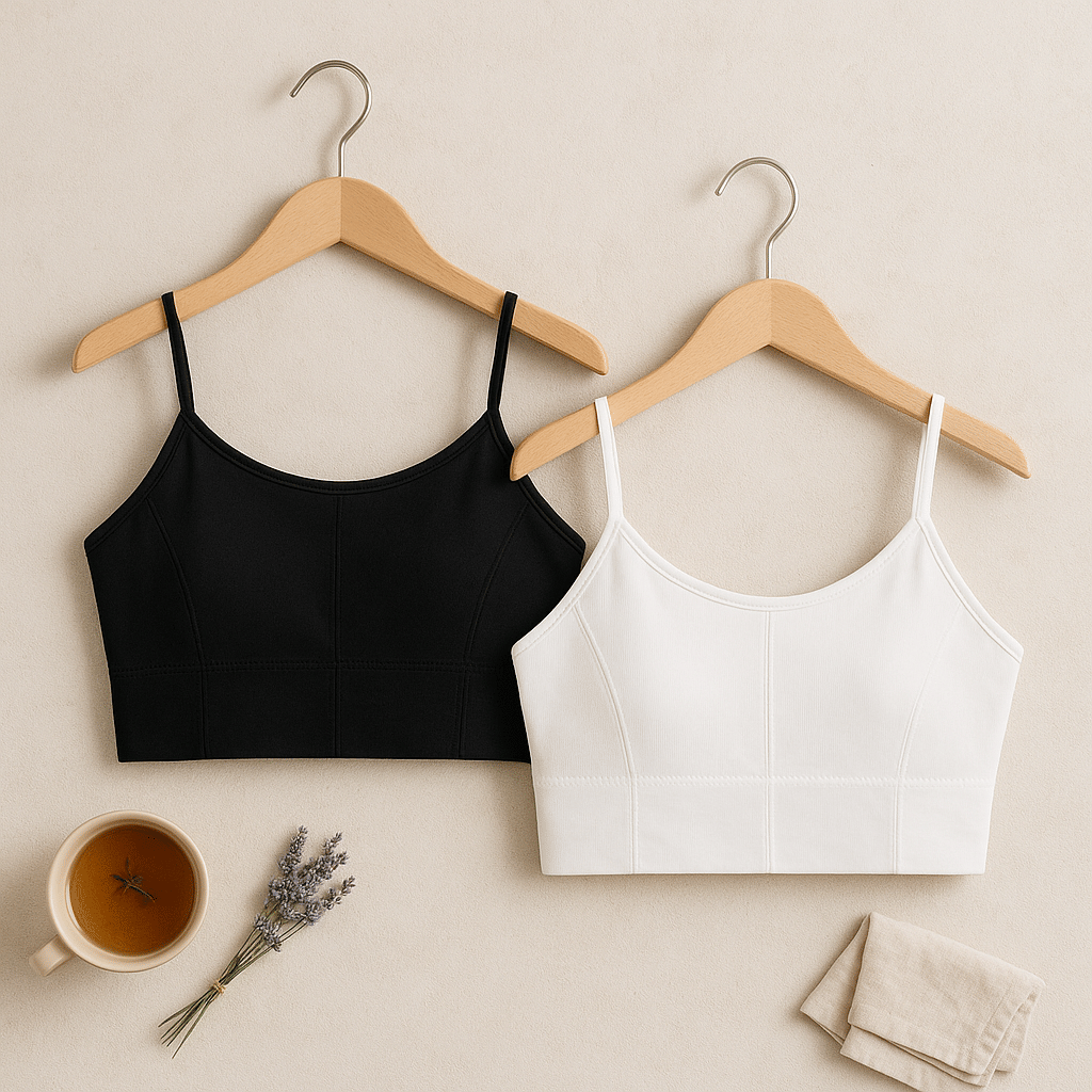 mihar closet Pack of 2 Cotton Blend Lightly Padded Bralette Bra For Women ( Multicolor 1 ) mihar closet Pack of 2 Cotton Blend Lightly Padded Bralette Bra For Women ( Multicolor 1 )