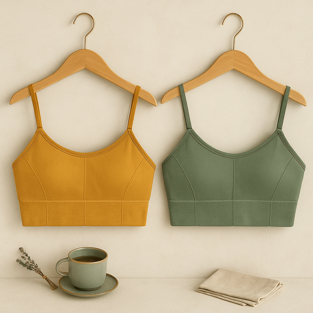 mihar closet Pack of 2 Cotton Blend Lightly Padded Bralette Bra For Women ( Multicolor 1 ) mihar closet Pack of 2 Cotton Blend Lightly Padded Bralette Bra For Women ( Multicolor 1 )