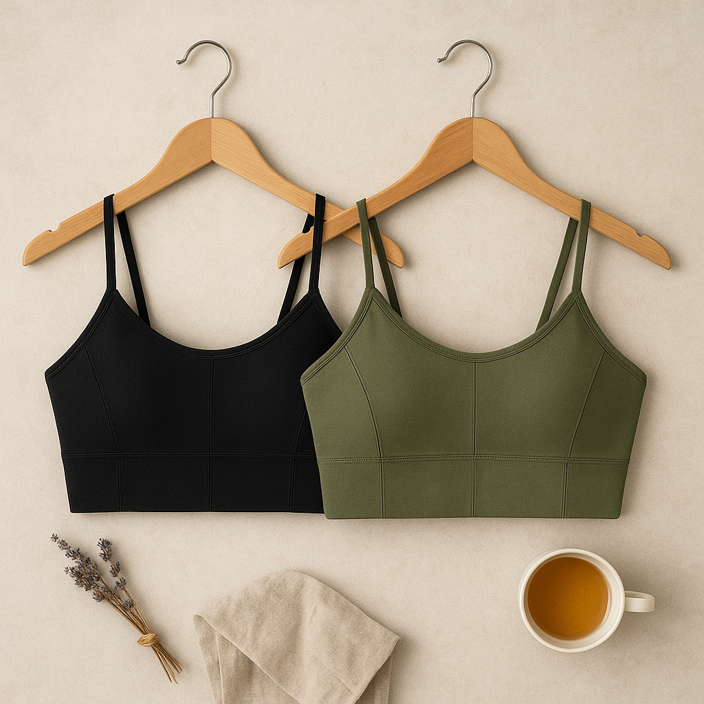     			mihar closet Pack of 2 Cotton Blend Lightly Padded Bralette Bra For Women ( Multicolor 1 )