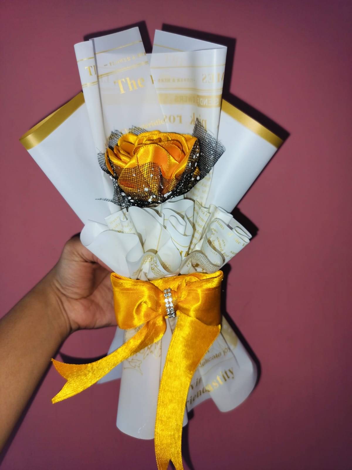     			yellow artificial flower bouquet