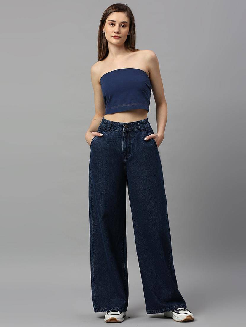     			9x denims Women's Straight Fit High-Rise Jeans ( Blue )