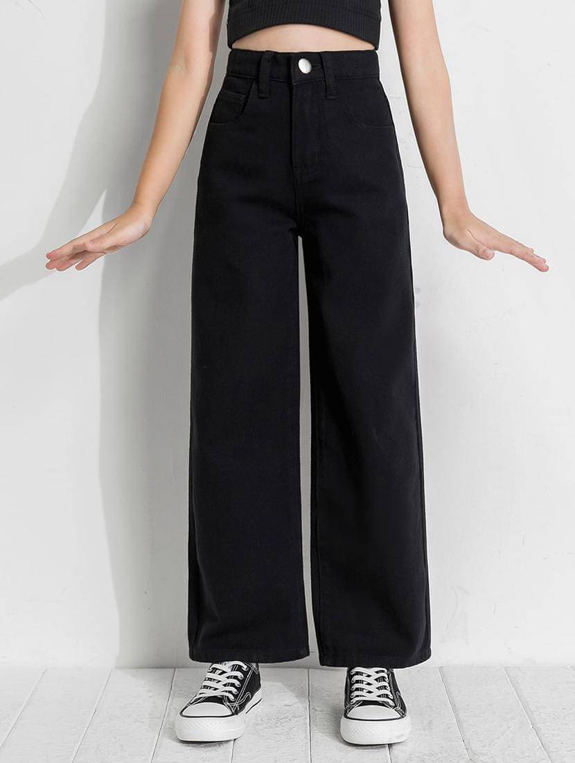     			9x denims Women's Straight Fit High-Rise Jeans ( Black )