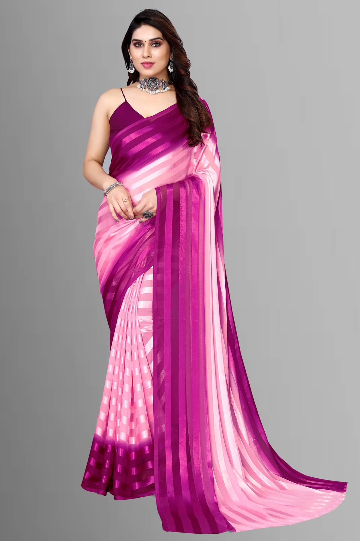     			ANAND SAREES Satin Embellished Kasavu Saree With Unstitched Blouse Piece ( RANI )